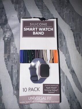 Silicone Smart Watch Band 10-Pack - Assorted Colors
